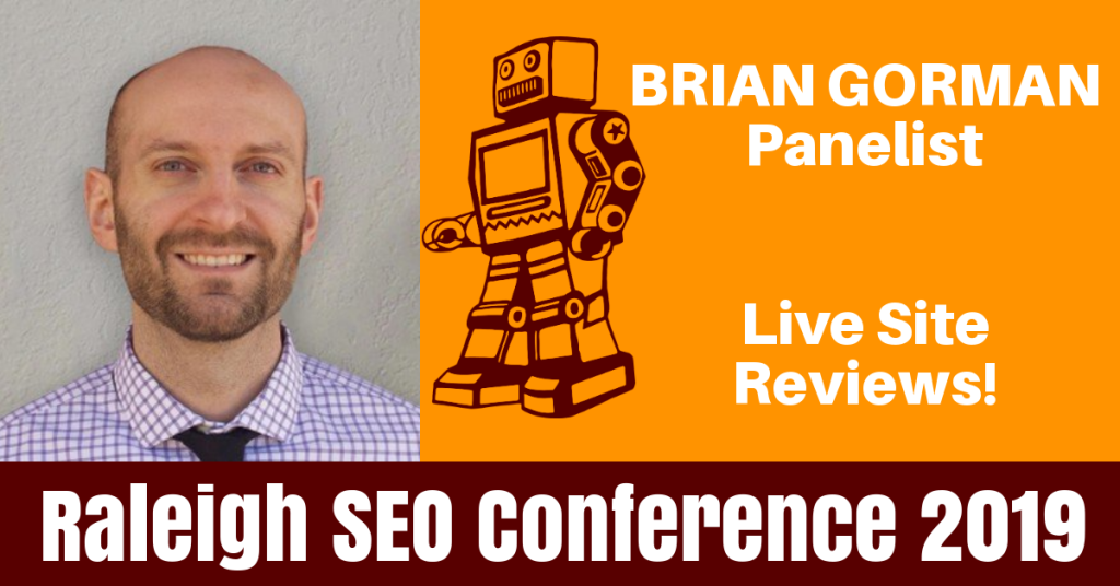 Brian Gorman speaking at Raleigh SEO Conference
